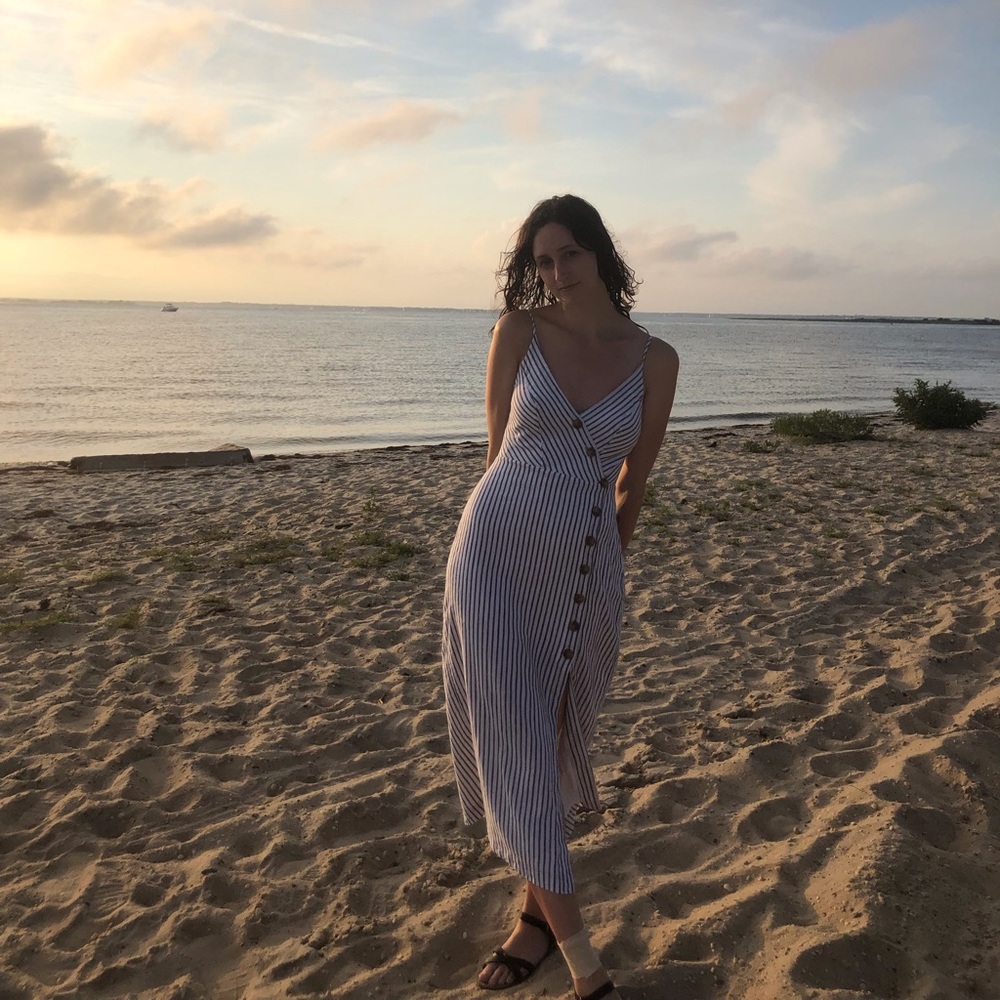 The ultimate linen summer midi dress